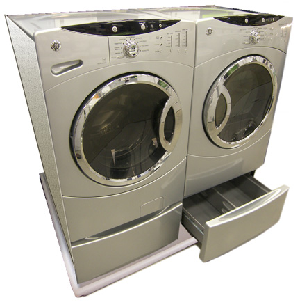 DRIPTITE's combo washer and dryer pan allows the washer and dryer to sit together with no space between